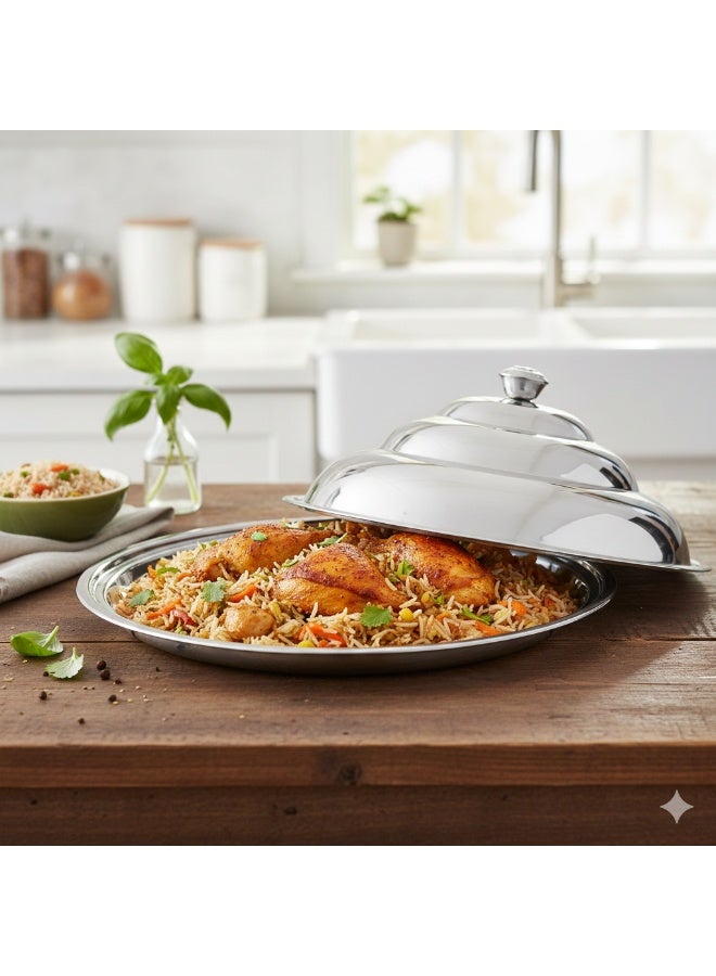 Newflon Luxury Cozy Dish Made of Stainless Steel 50 Cm - Image 1